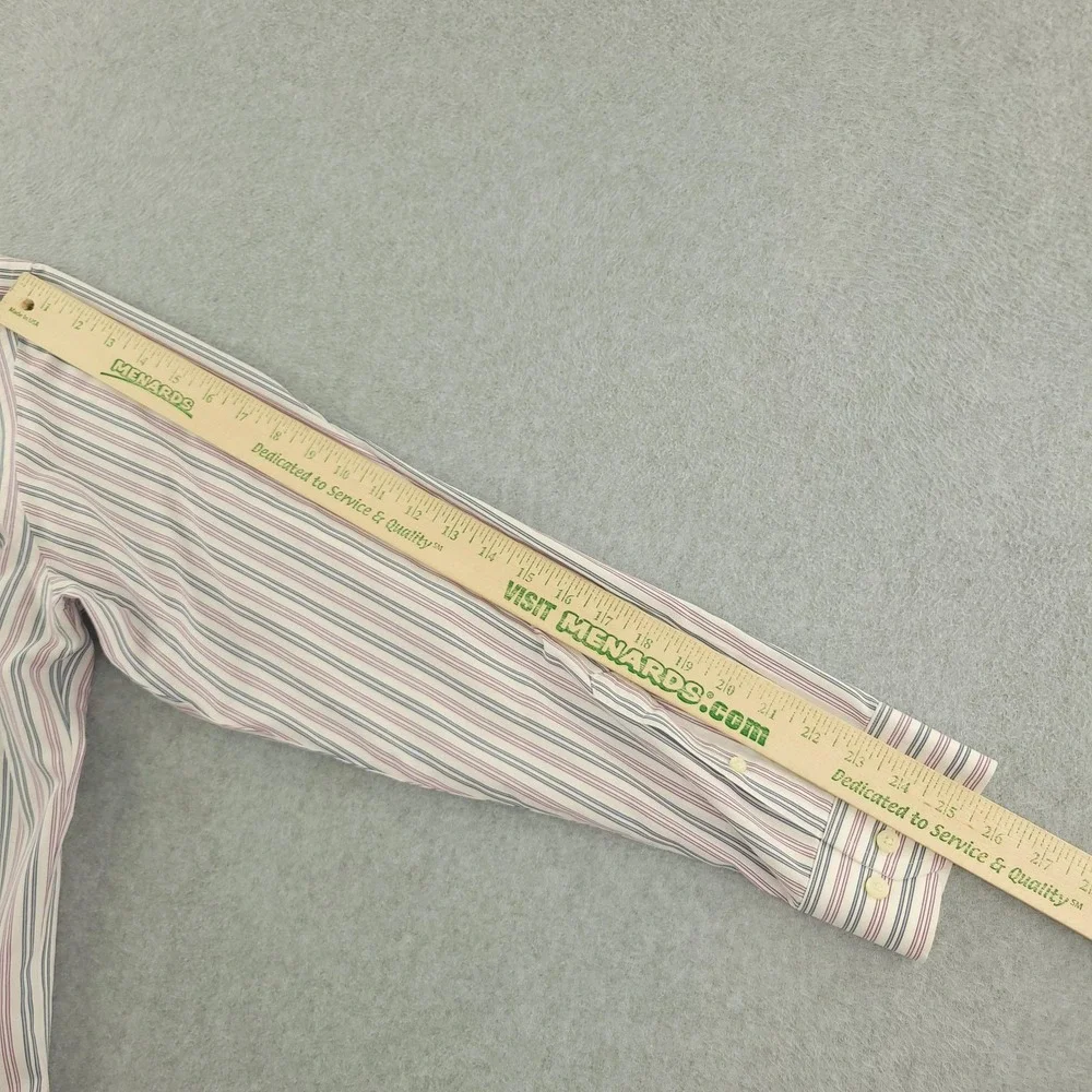 Banana Republic Dress Shirt Mens 16.5 34/35 Multi Stripe Classic Fit Non Iron